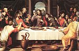 Supper Paintings - The Last Supper by Juan de Juanes